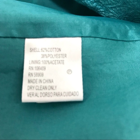 Alex Marie Womens Sheath Midi Dress Sz 4 Retro Turquoise Jacquard - Picture 7 of 7